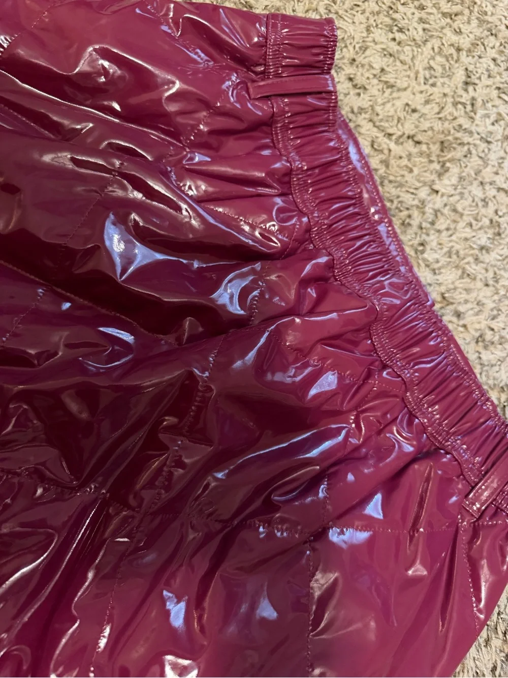 ALO Yoga Puffer Magenta Mini Skirt